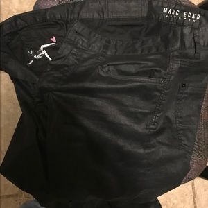 Marc Ecko Black Straight Fit Jeans 32 X 32